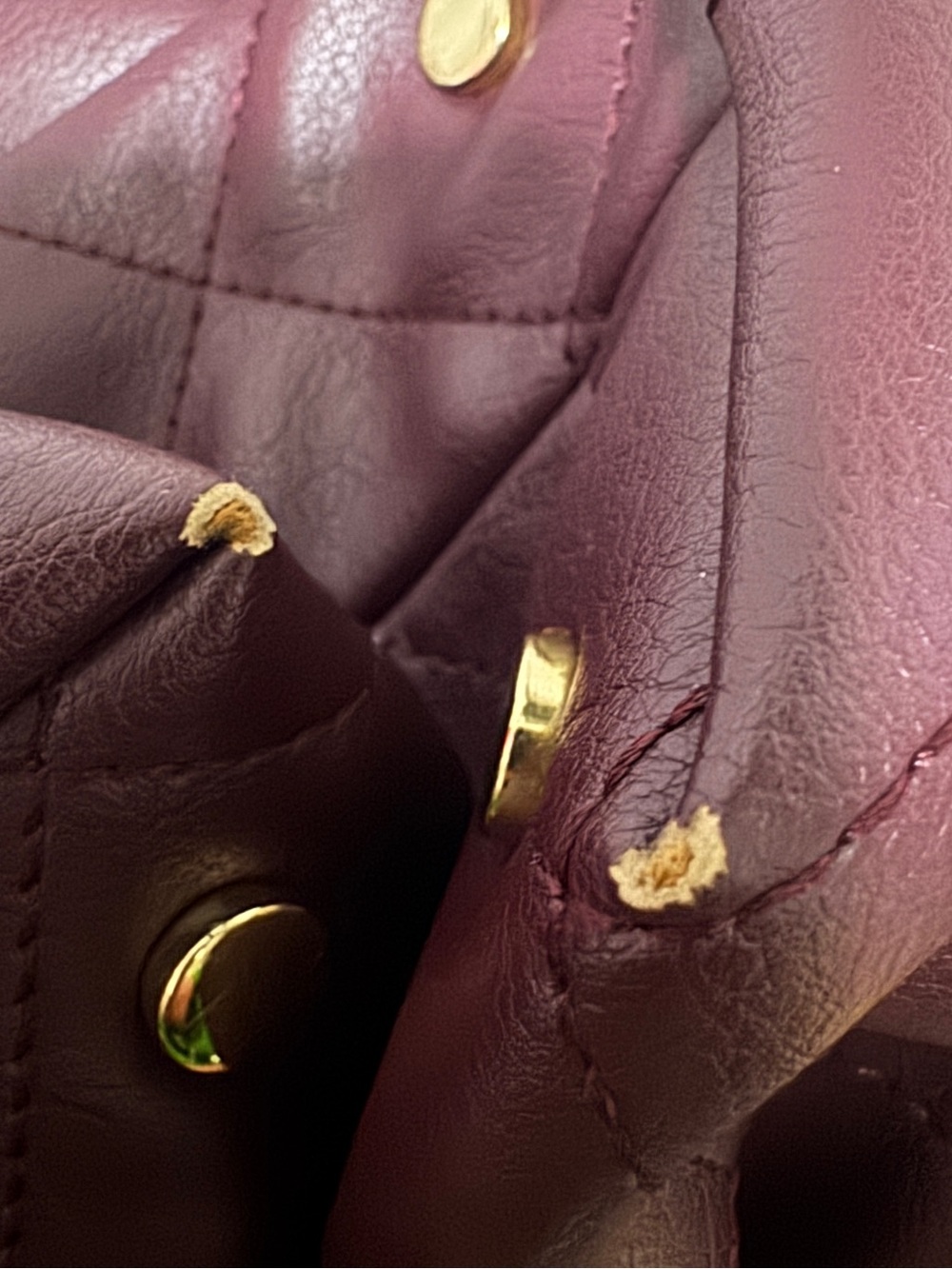 INC Kyliee Quilted Faux Leather Plum Wine Large Shoulder Bag - Picture 7 of 9